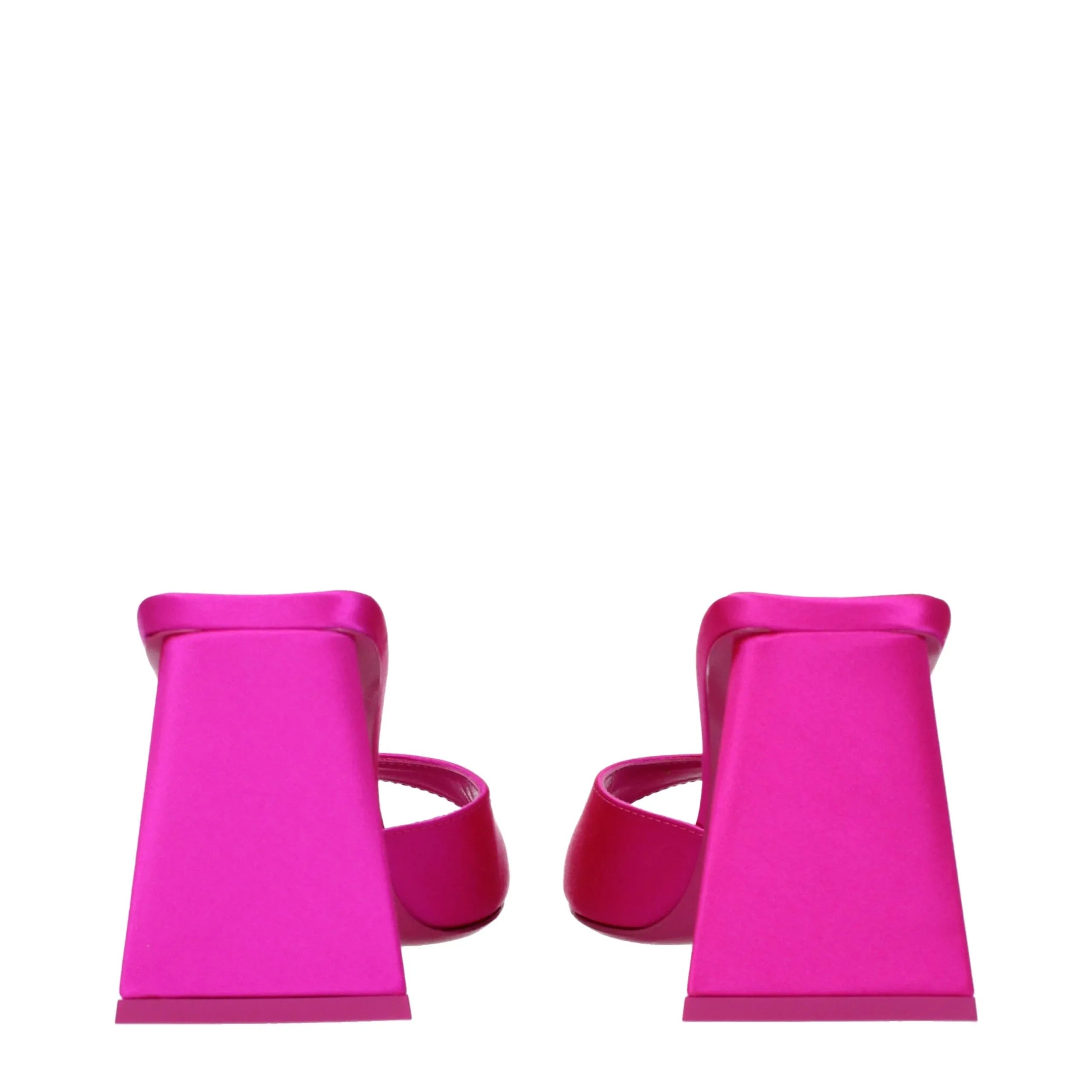 The Attico Pink Satin Stiletto Heel Sandals - Zeiniez