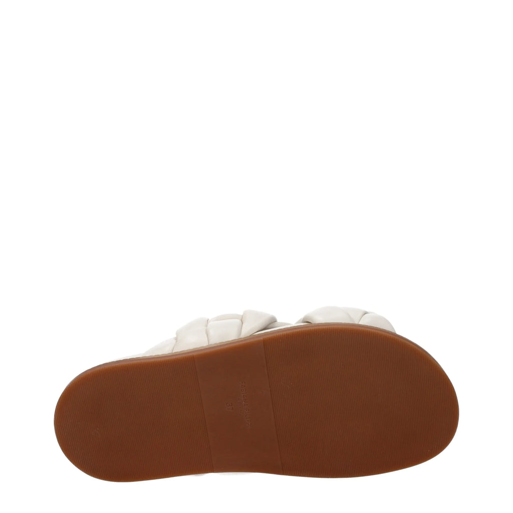 Fabiana Filippi Beige Leather Slippers - Zeiniez