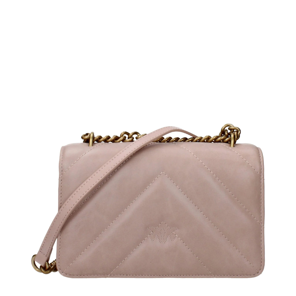 PINKO Pink Leather Crossbody Bag - Zeiniez