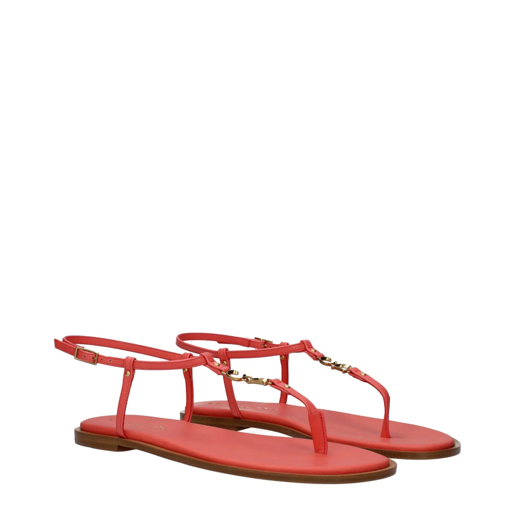 Christian Dior Pink Leather Flip-Flop Sandals - Zeiniez