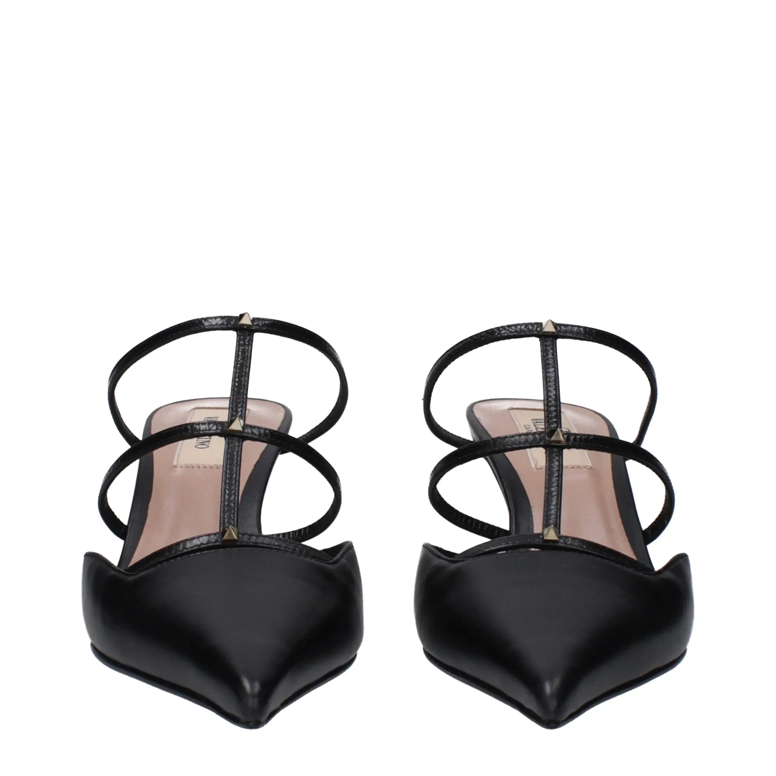 Valentino Garavani Black Leather Sandals - Zeiniez