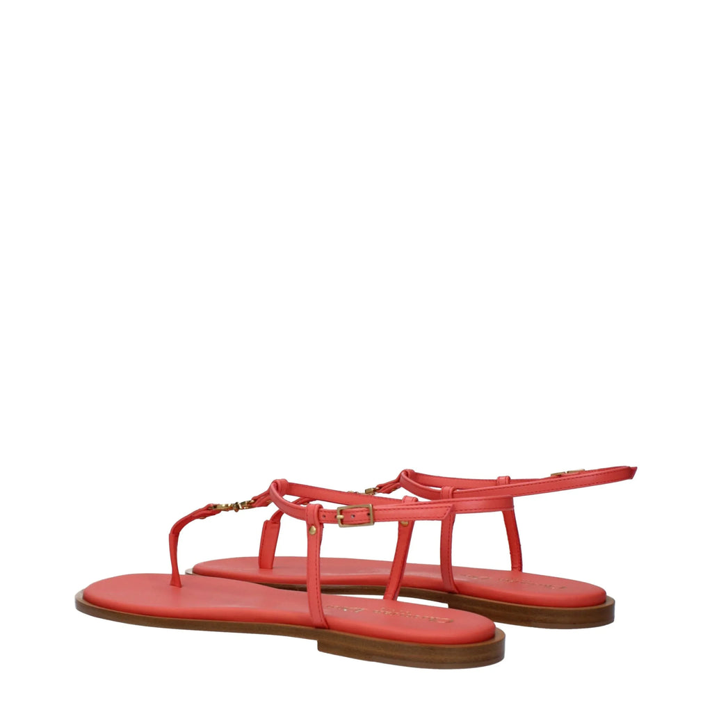 Christian Dior Pink Leather Flip-Flop Sandals - Zeiniez