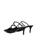 Valentino Garavani Black Leather Sandals - Zeiniez