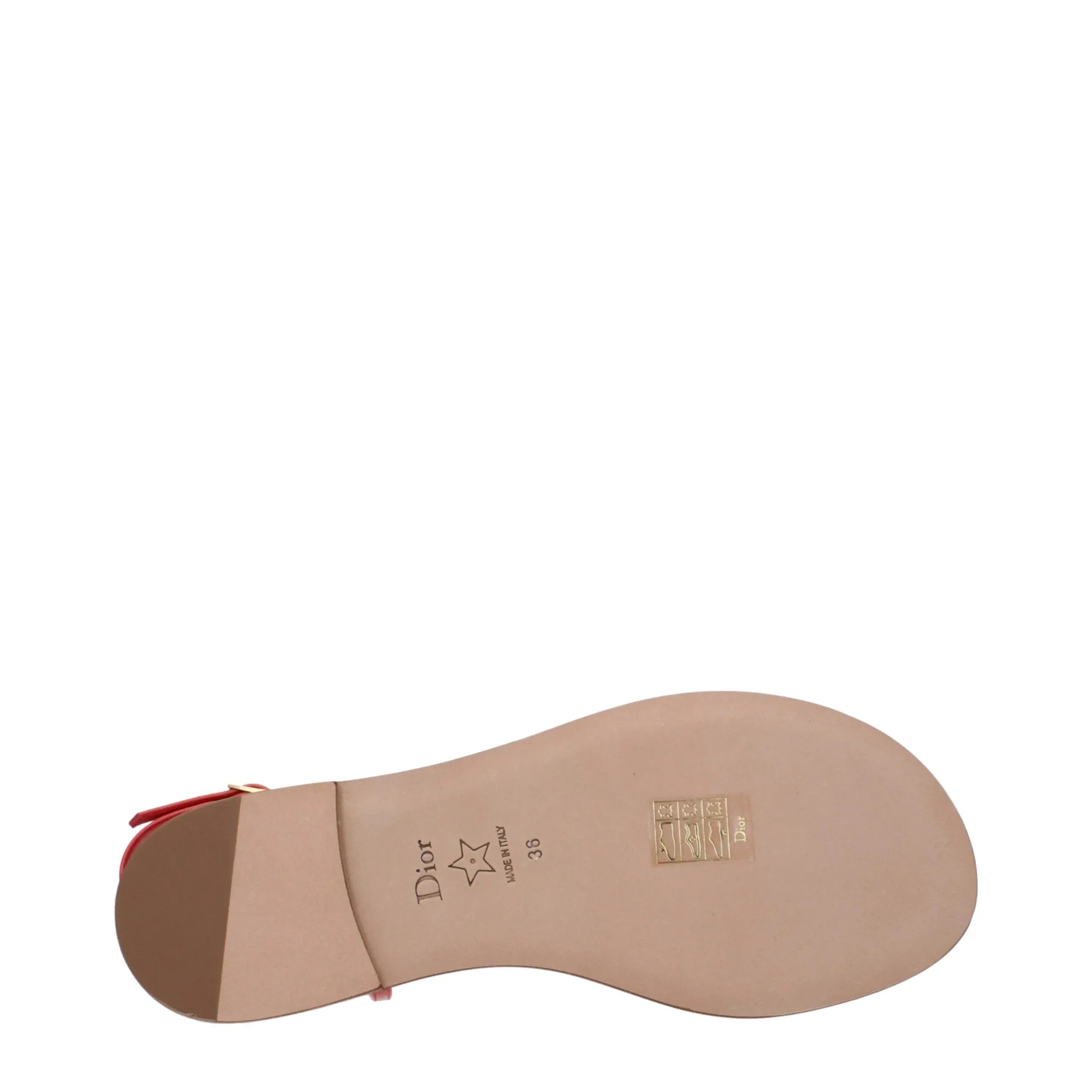 Christian Dior Pink Leather Flip-Flop Sandals - Zeiniez