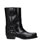 Valentino Garavani Black Leather Ankle Boots - Zeiniez