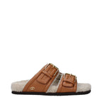 Valentino Garavani Brown Leather Slippers - Zeiniez