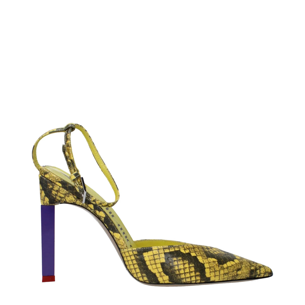 The Attico Yellow Leather High Heel Pumps - Zeiniez