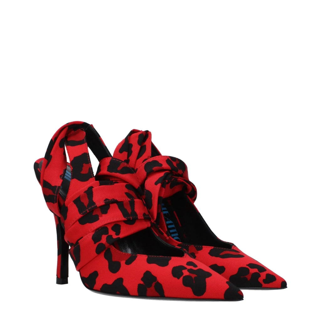The Attico Red Fabric High Heel Pumps - Zeiniez