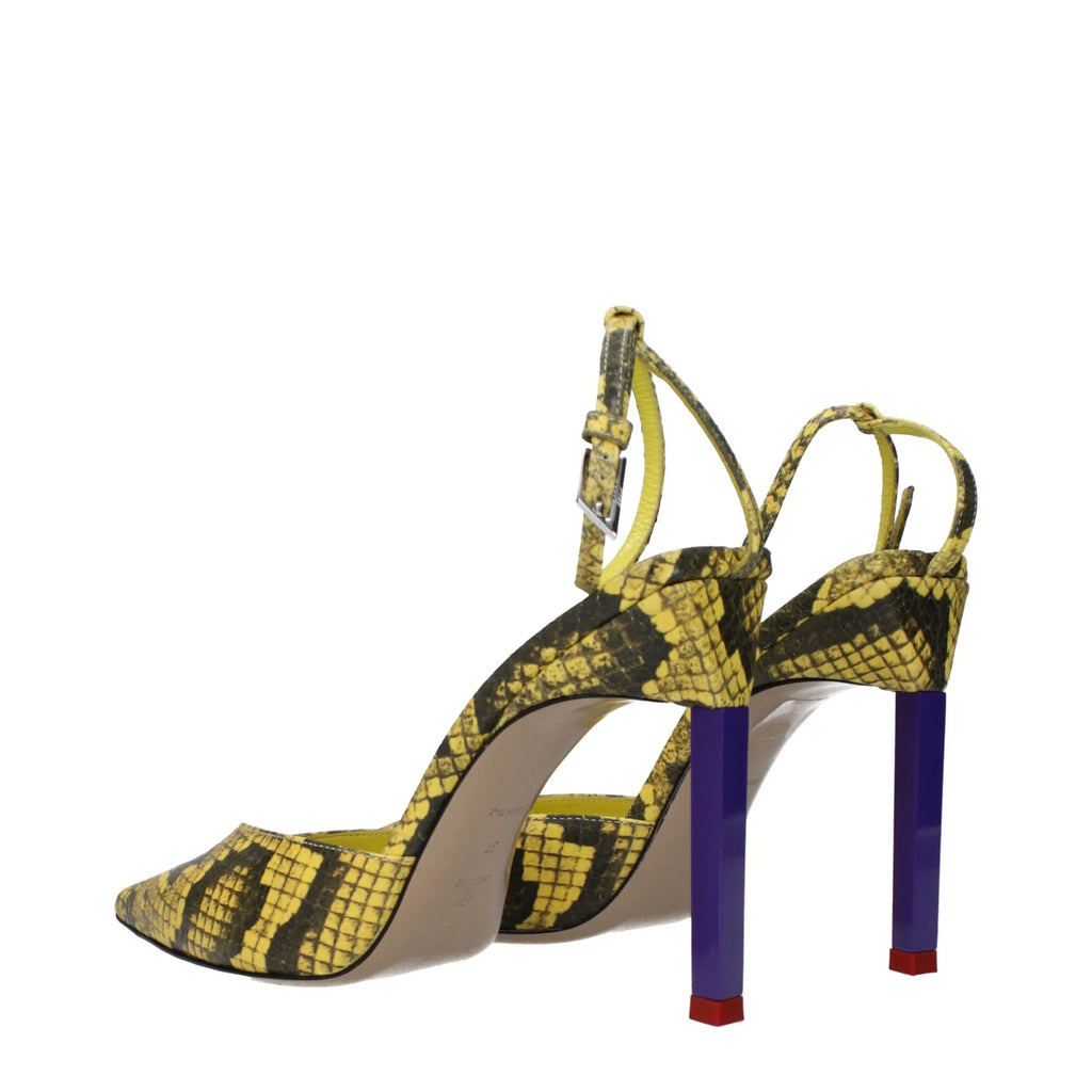 The Attico Yellow Leather High Heel Pumps - Zeiniez