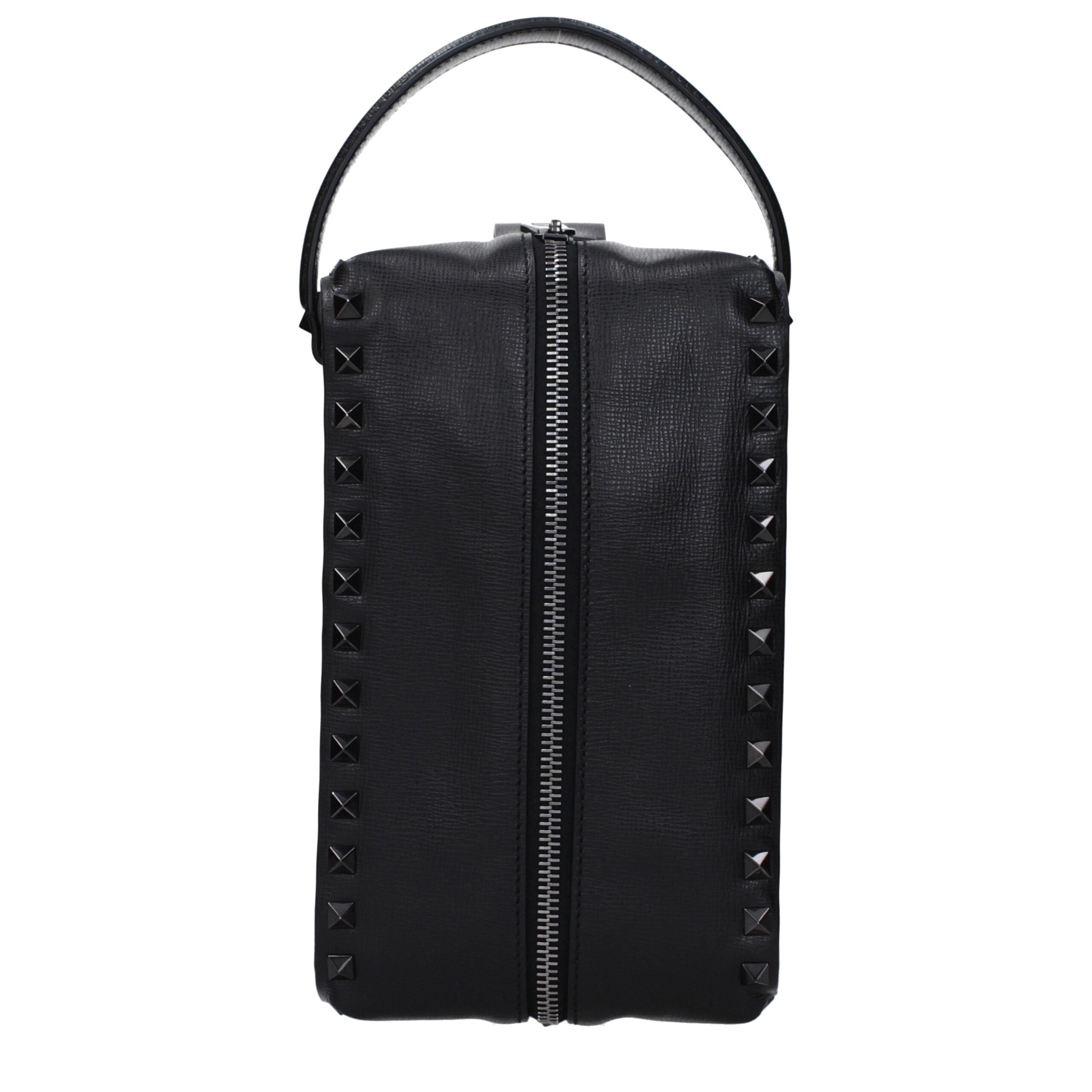 Valentino Garavani Black Leather Clutch Bag