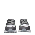 Philippe Model White Fabric Low Top Sneakers