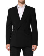 Dolce & Gabbana Black SICILIA Double Breasted Coat Blazer - Zeiniez
