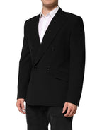 Dolce & Gabbana Black SICILIA Double Breasted Coat Blazer - Zeiniez