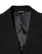 Dolce & Gabbana Black SICILIA Double Breasted Coat Blazer - Zeiniez