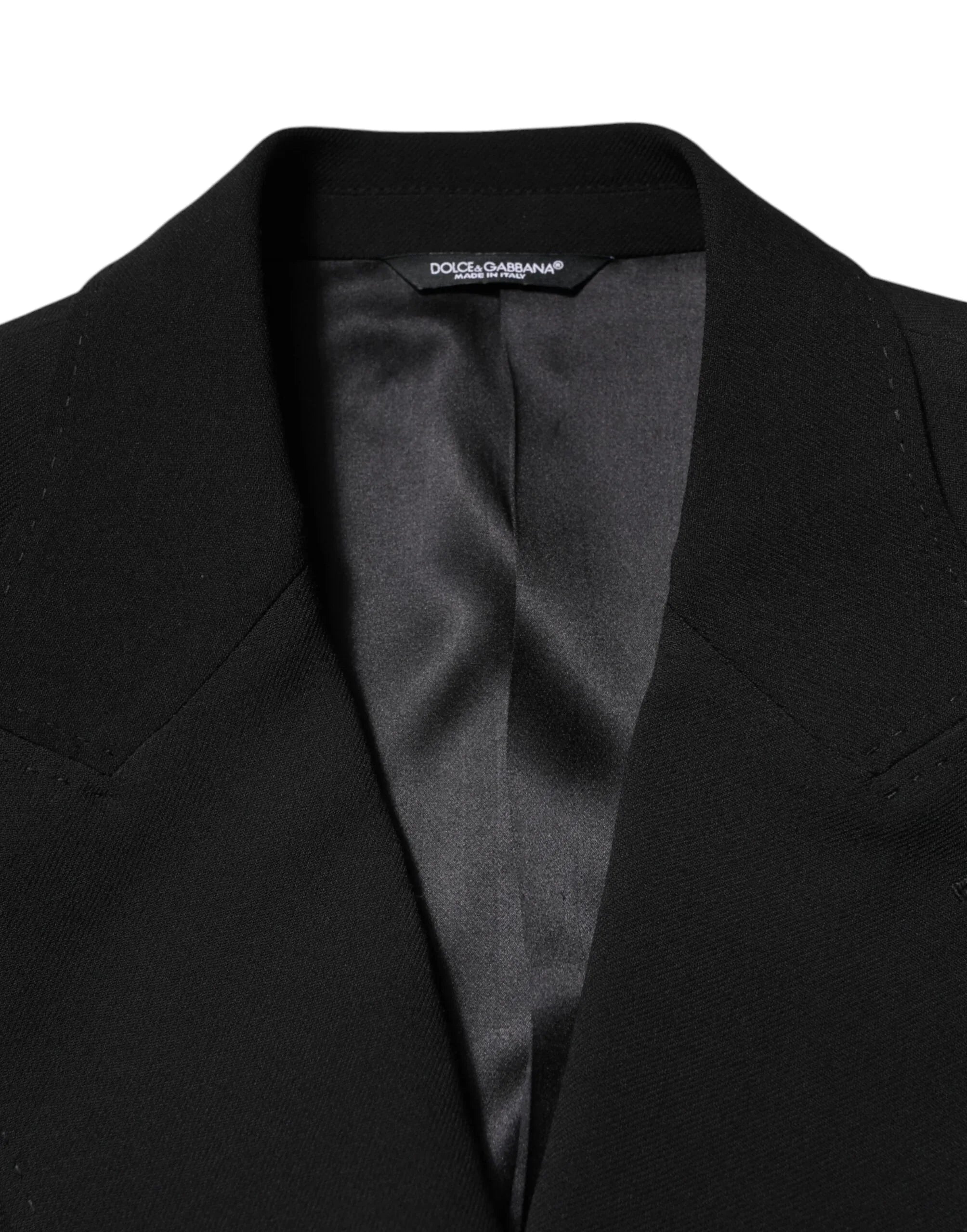 Dolce & Gabbana Black SICILIA Double Breasted Coat Blazer - Zeiniez
