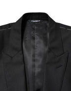 Dolce & Gabbana Black Wool Single Breasted Jacket Blazer