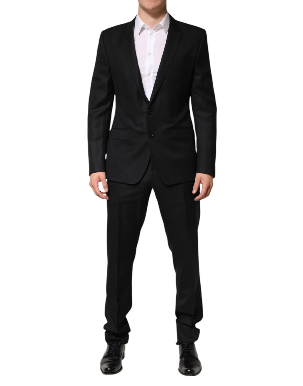 Dolce & Gabbana Black Jacquard Single Breasted 2 Piece Suit - Zeiniez