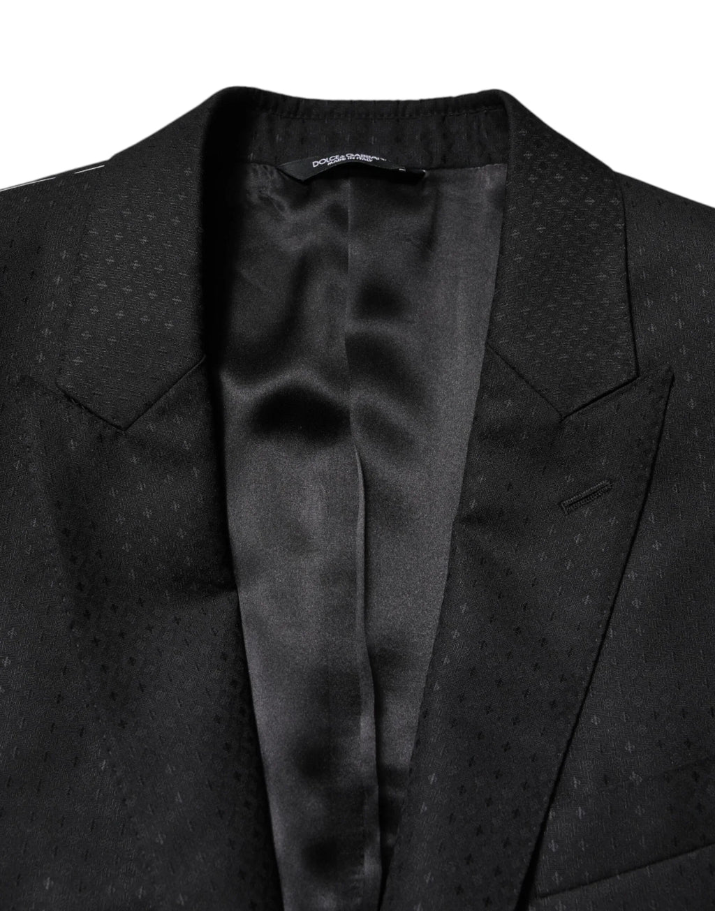 Dolce & Gabbana Black Jacquard Single Breasted 2 Piece Suit - Zeiniez