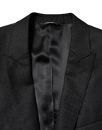 Dolce & Gabbana Black Jacquard Single Breasted 2 Piece Suit - Zeiniez