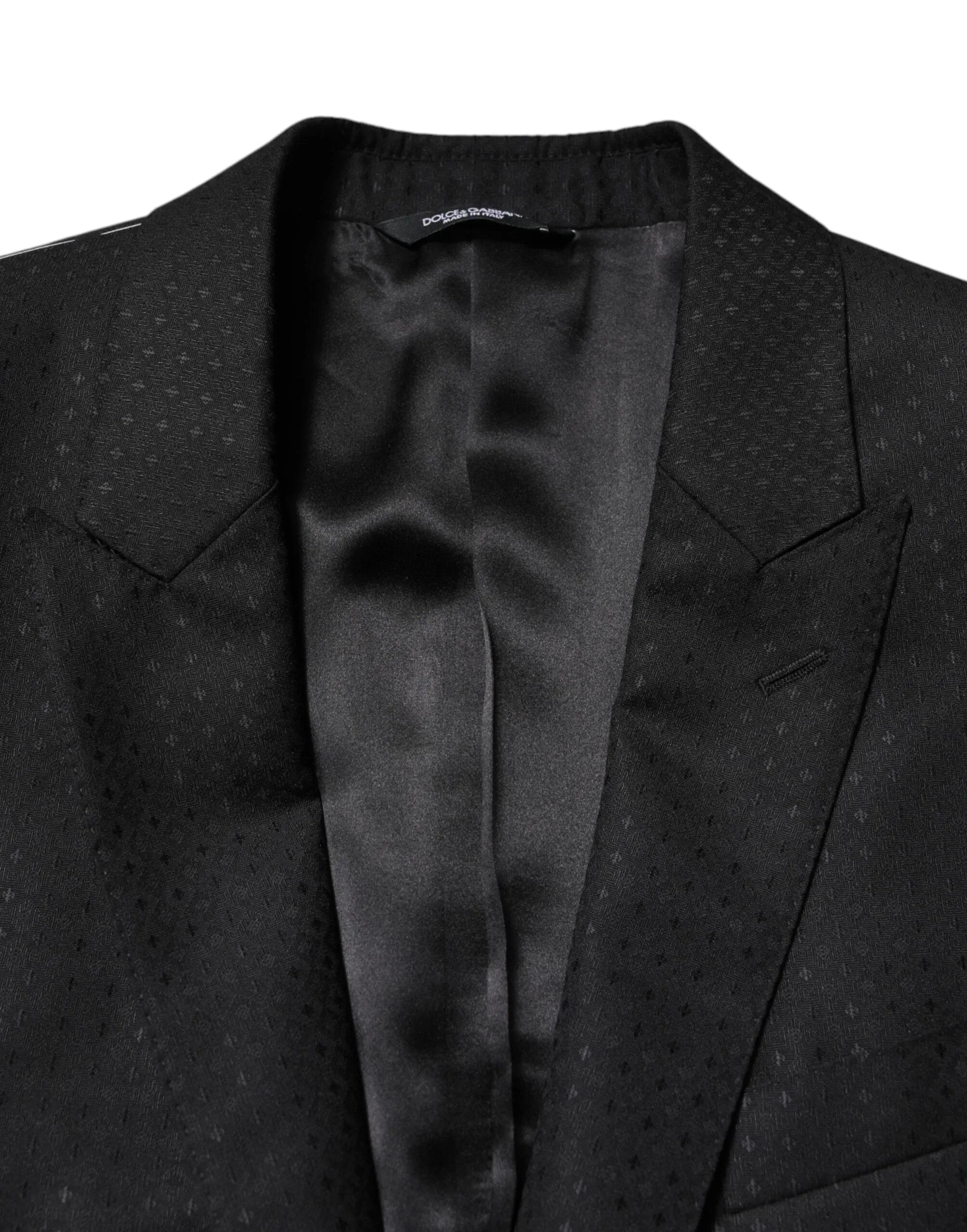 Dolce & Gabbana Black Jacquard Single Breasted 2 Piece Suit - Zeiniez