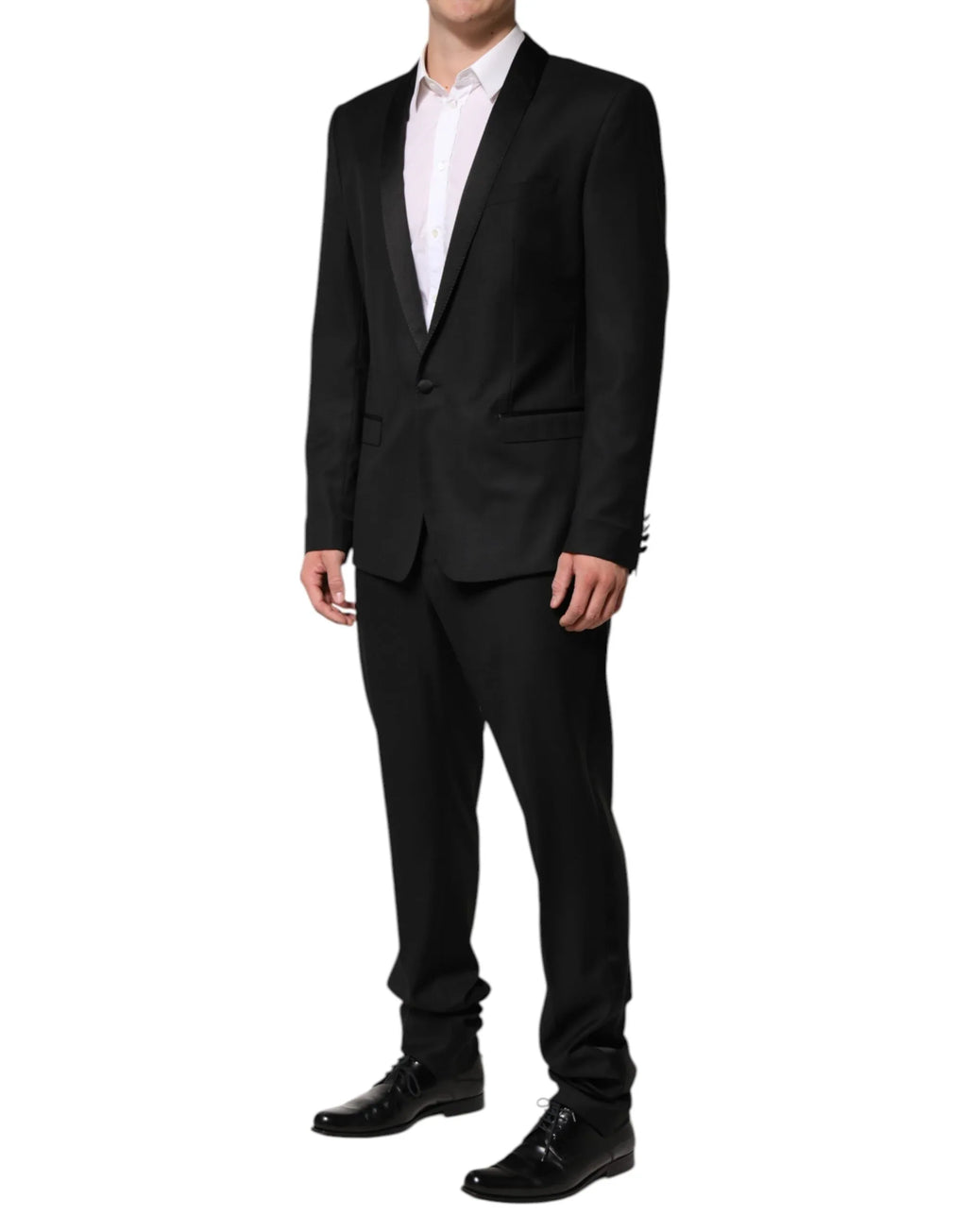 Dolce & Gabbana Black Wool Men Single Breasted 2 Piece Suit - Zeiniez