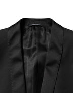 Dolce & Gabbana Black Wool Men Single Breasted 2 Piece Suit - Zeiniez