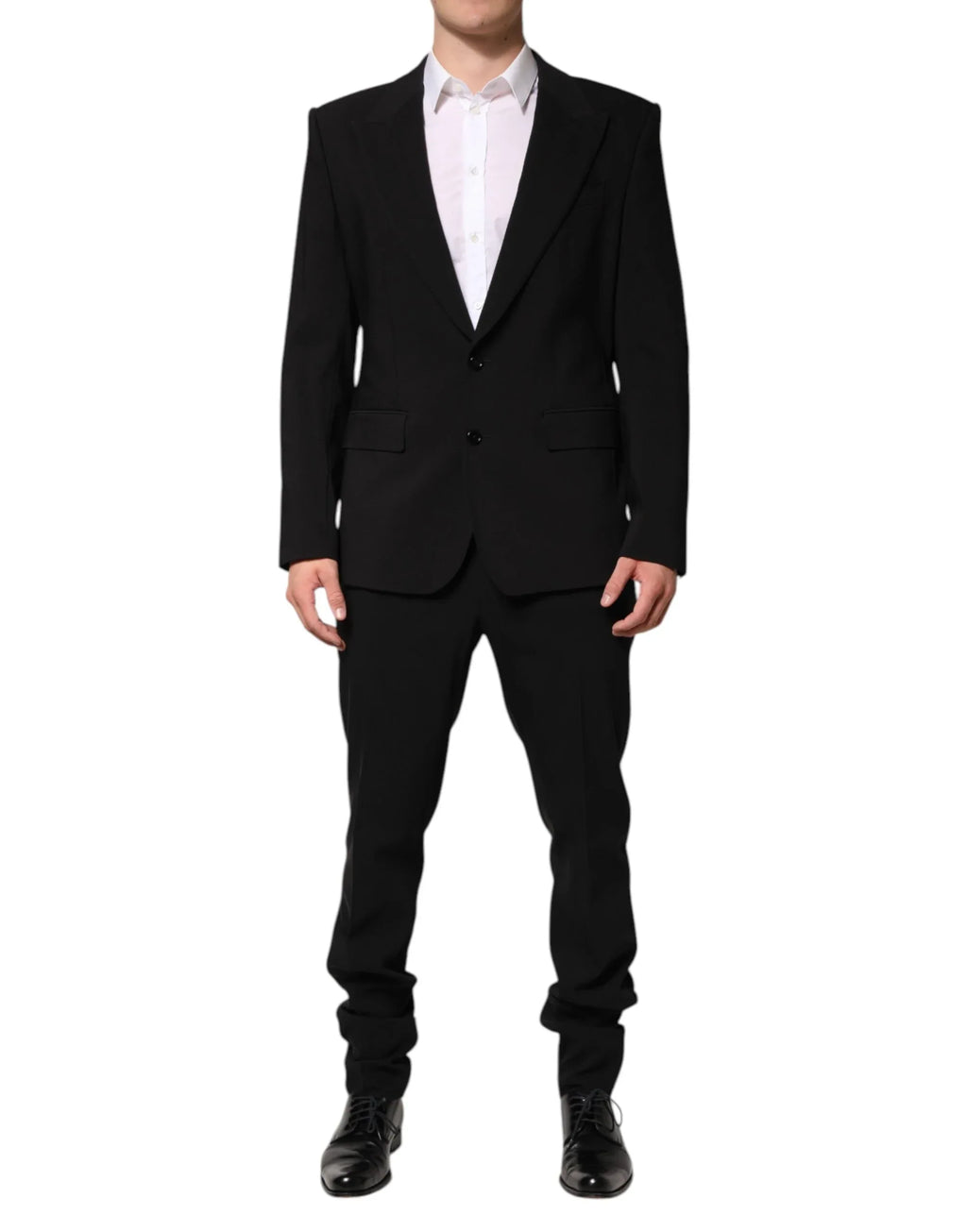 Dolce & Gabbana Black Cotton Single Breasted 2 Piece Suit - Zeiniez