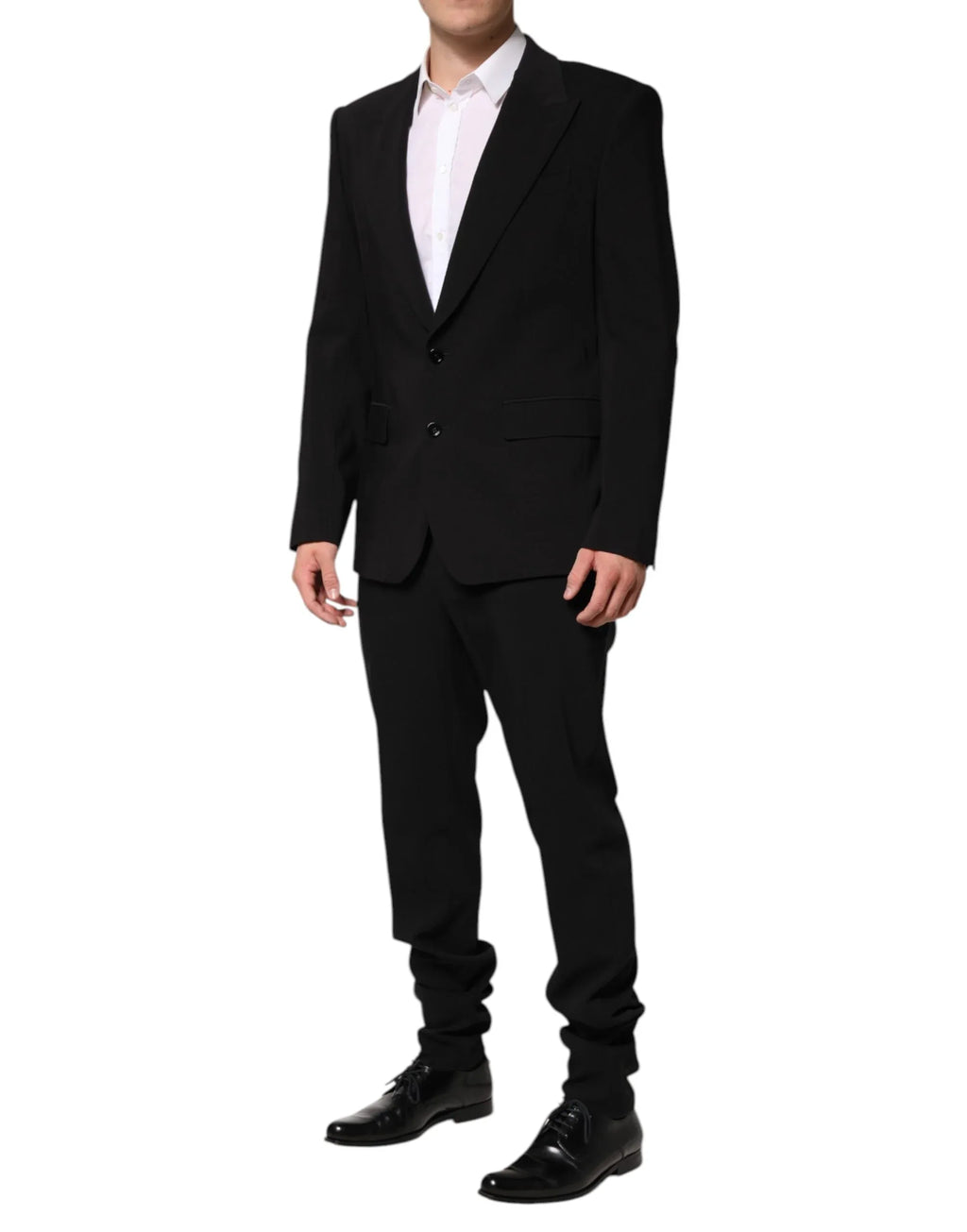 Dolce & Gabbana Black Cotton Single Breasted 2 Piece Suit - Zeiniez