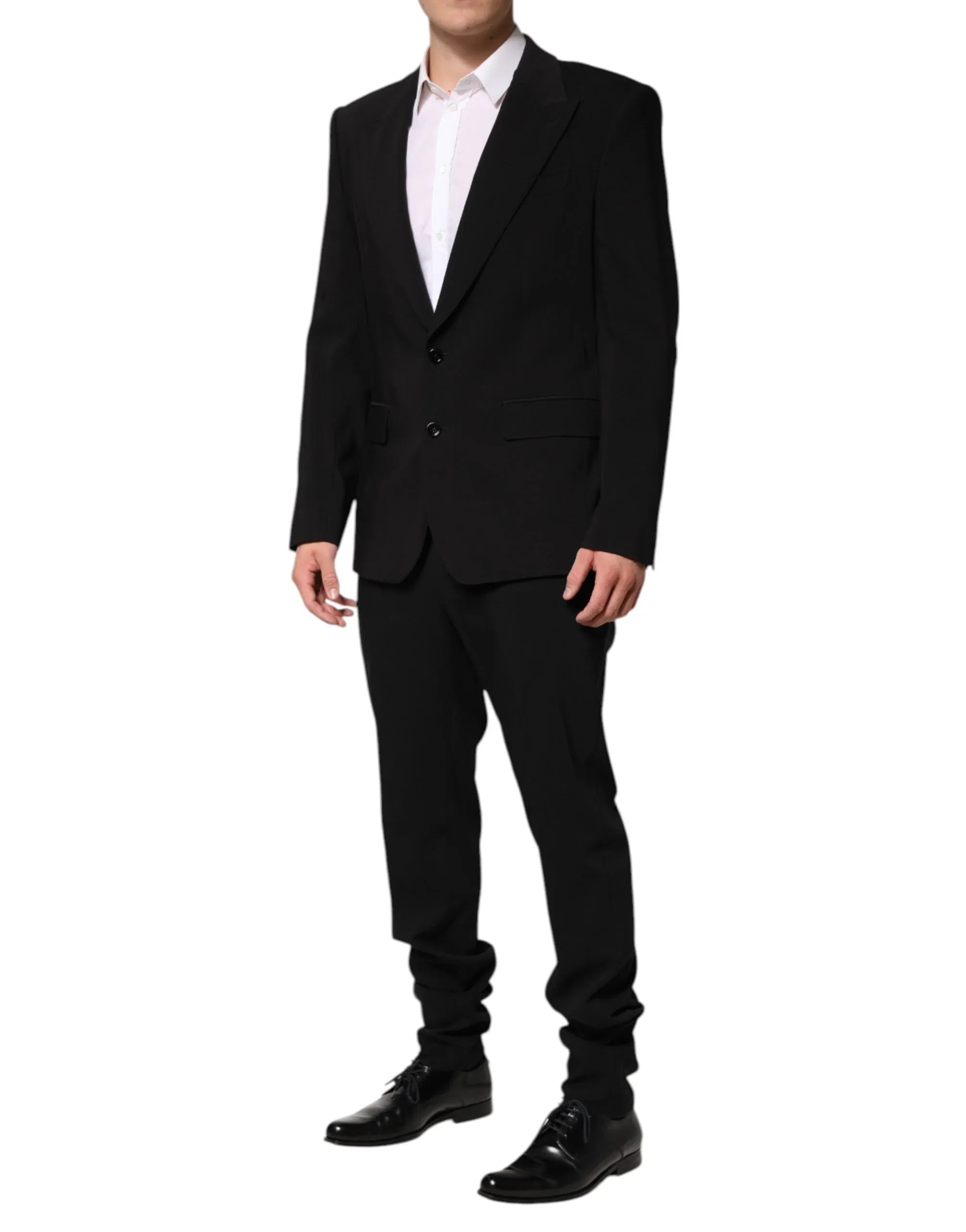 Dolce & Gabbana Black Cotton Single Breasted 2 Piece Suit - Zeiniez