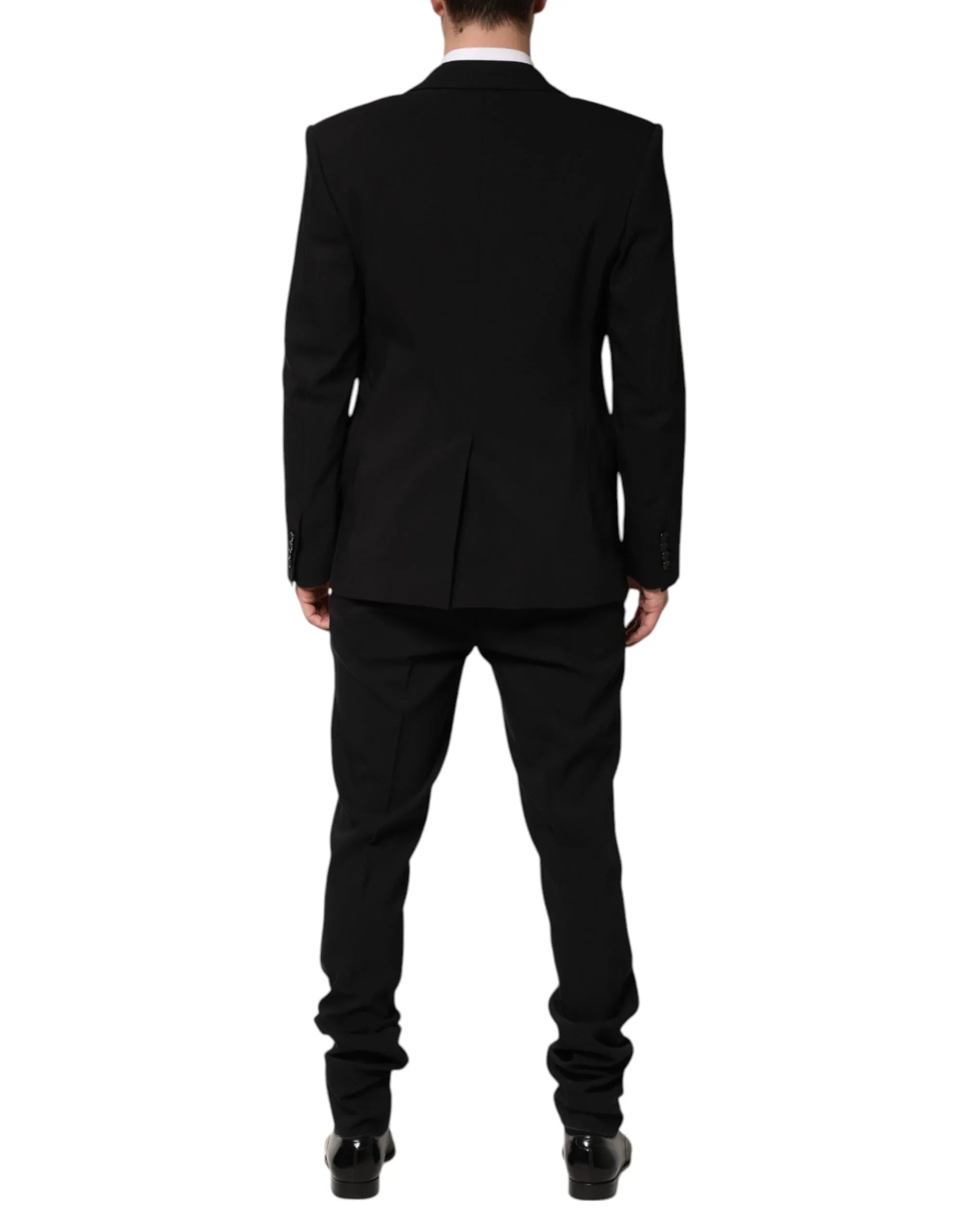 Dolce & Gabbana Black Cotton Single Breasted 2 Piece Suit - Zeiniez