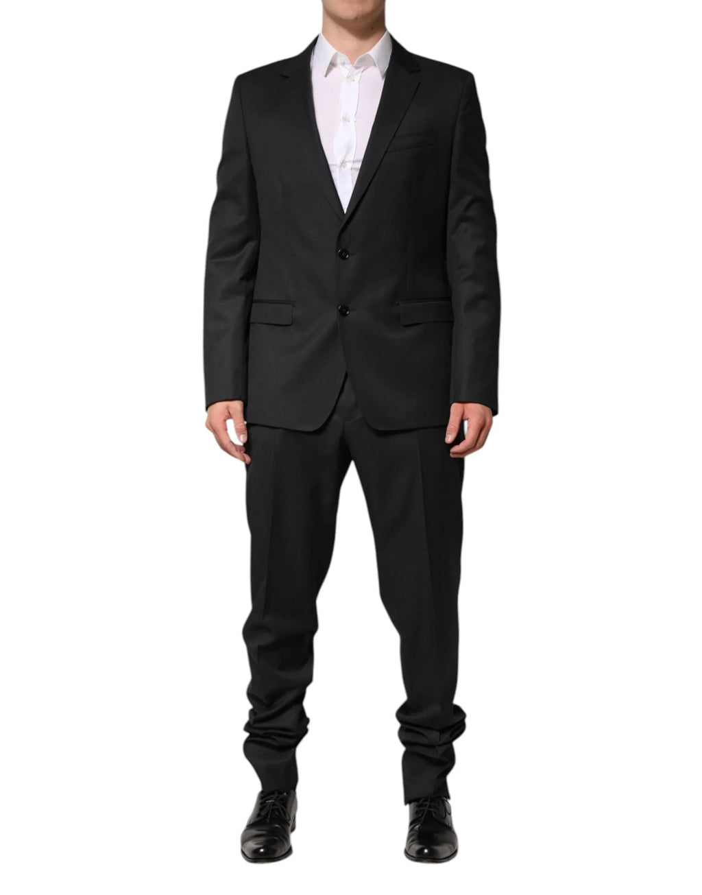 Dolce & Gabbana Dark Gray Wool Single Breasted 2 Piece Suit - Zeiniez