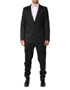 Dolce & Gabbana Dark Gray Wool Single Breasted 2 Piece Suit - Zeiniez