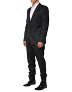 Dolce & Gabbana Dark Gray Wool Single Breasted 2 Piece Suit - Zeiniez