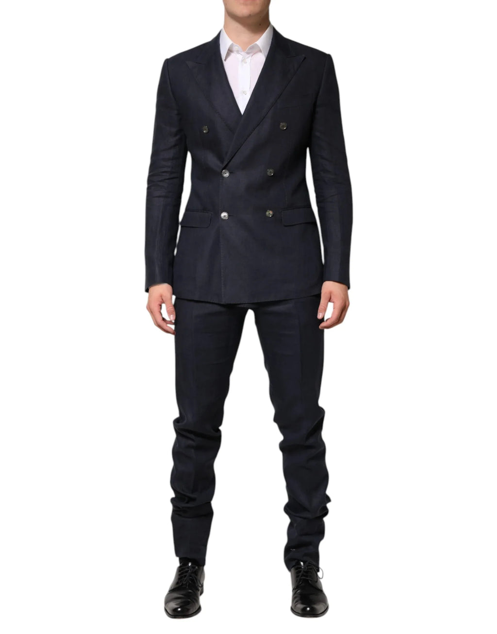 Dolce & Gabbana Dark Blue Double Breasted 2 Piece Suit - Zeiniez