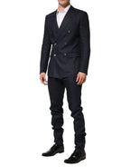 Dolce & Gabbana Dark Blue Double Breasted 2 Piece Suit - Zeiniez