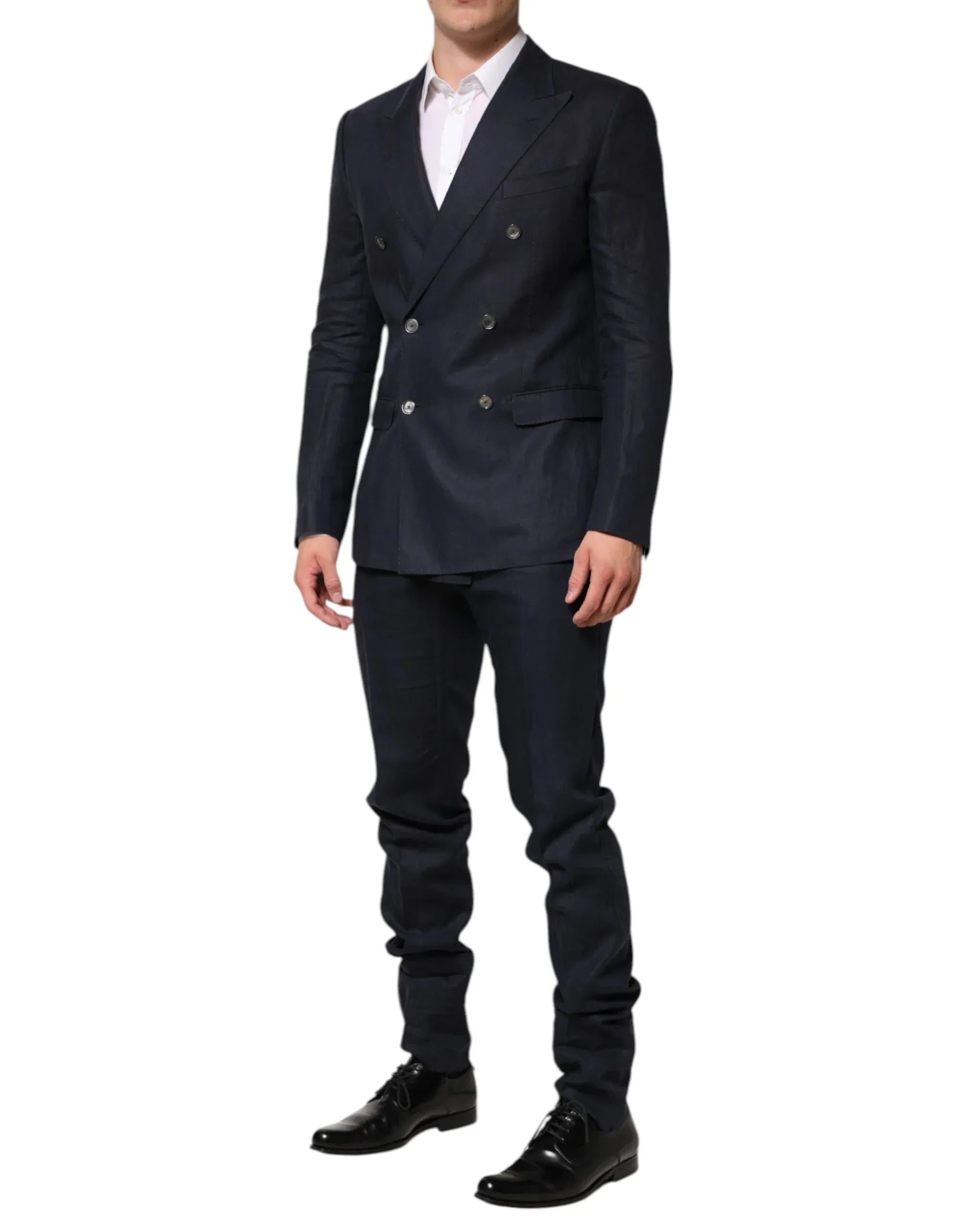 Dolce & Gabbana Dark Blue Double Breasted 2 Piece Suit - Zeiniez