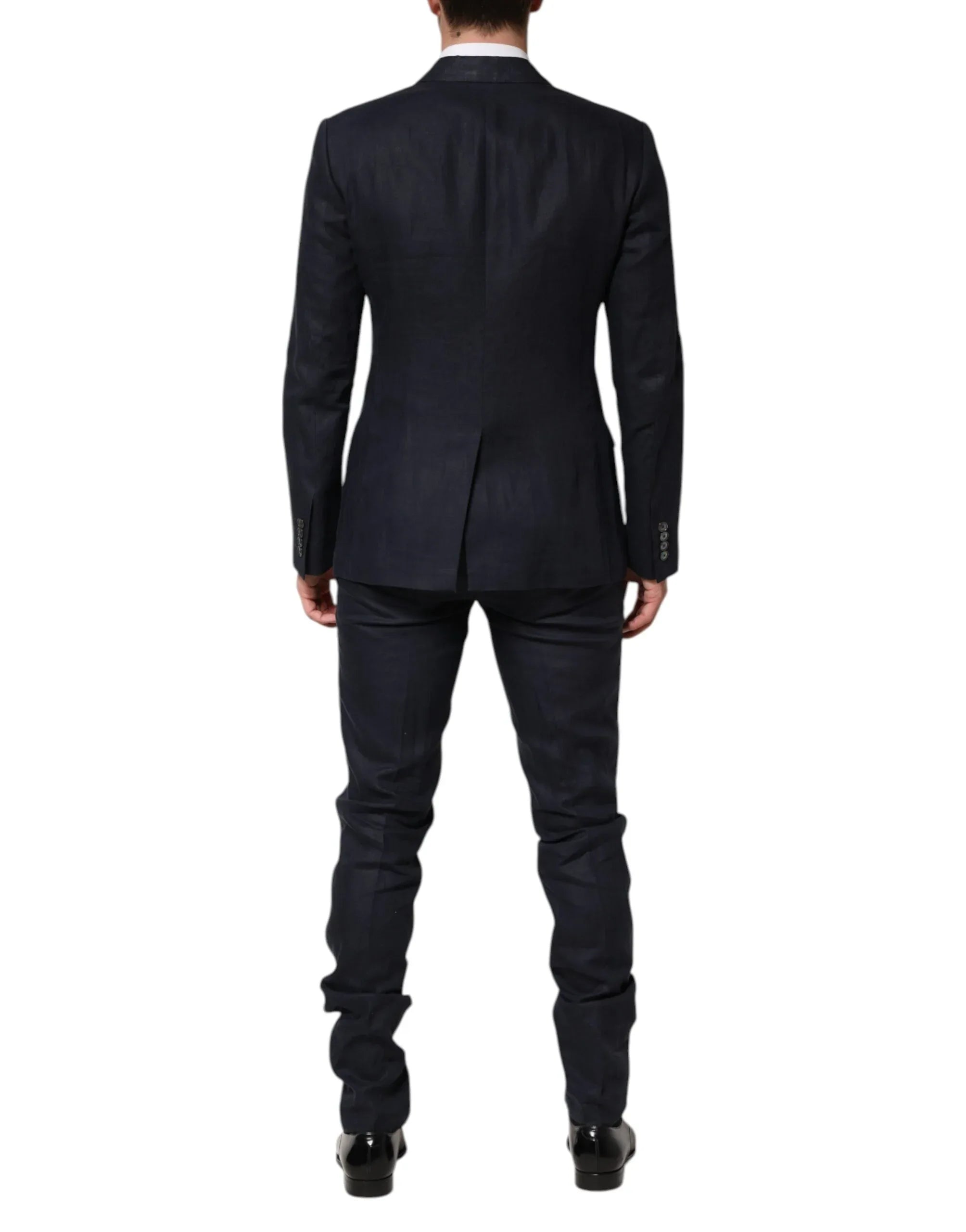 Dolce & Gabbana Dark Blue Double Breasted 2 Piece Suit - Zeiniez