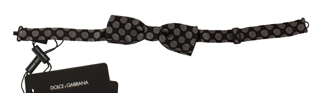 Dolce & Gabbana Brown Silk Polka Dot Jacquard Men  Bow Tie Papillon - Zeiniez