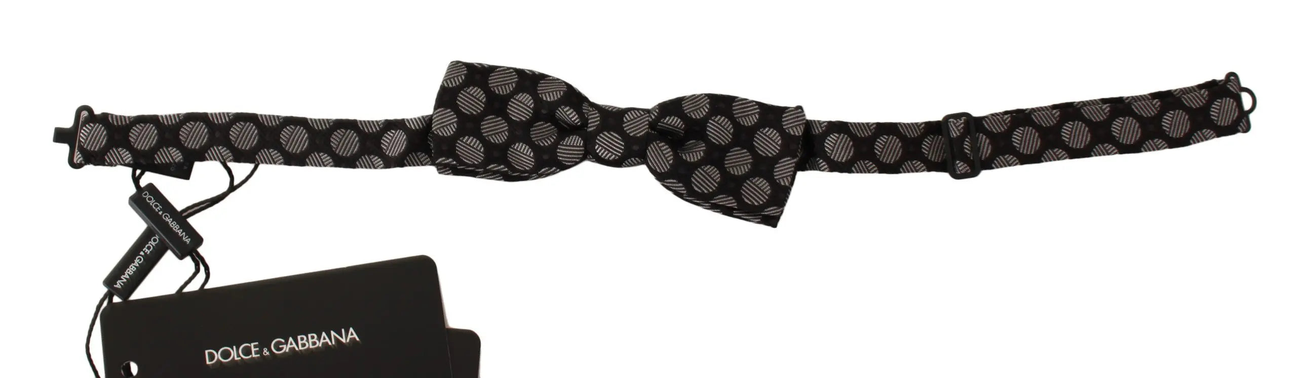 Dolce & Gabbana Brown Silk Polka Dot Jacquard Men  Bow Tie Papillon - Zeiniez