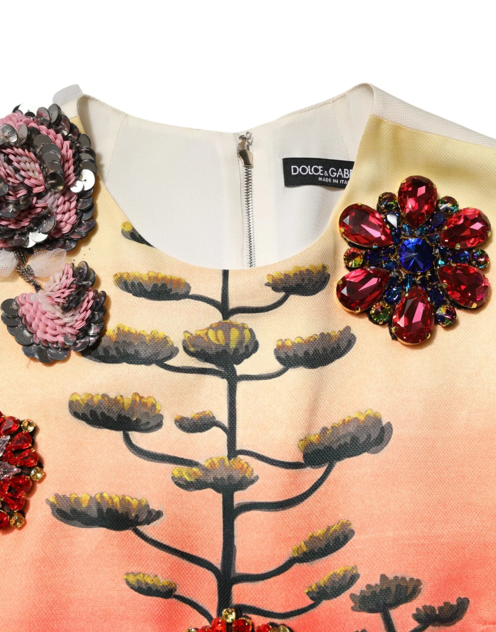 Dolce & Gabbana Multicolor Crystal Embellished A-line Mini Dress - Zeiniez