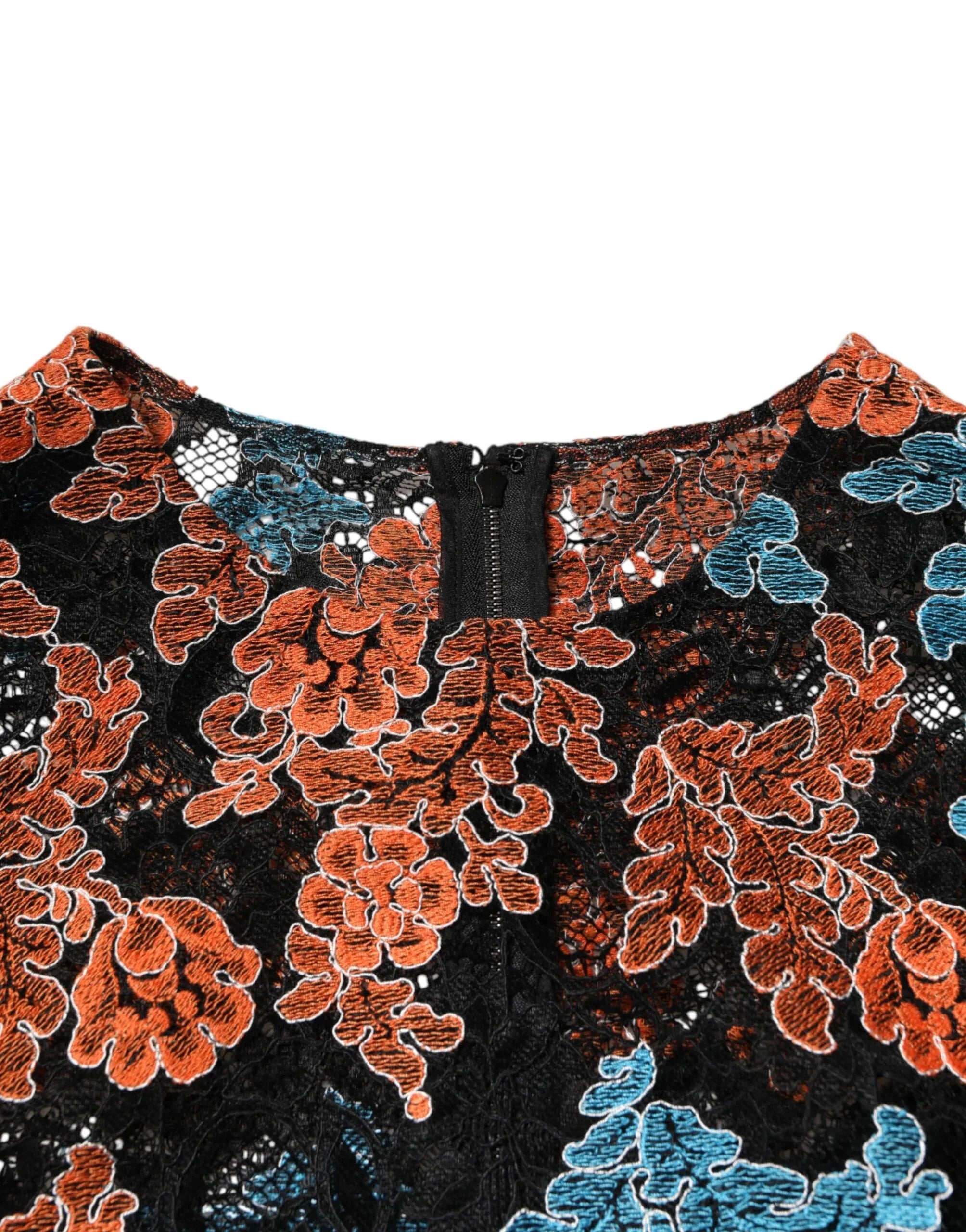 Dolce & Gabbana Multicolor Floral Embroidery Shift Mini Dress - Zeiniez