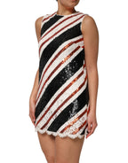 Dolce & Gabbana Multicolor Sequin Embellished Shift Dress - Zeiniez