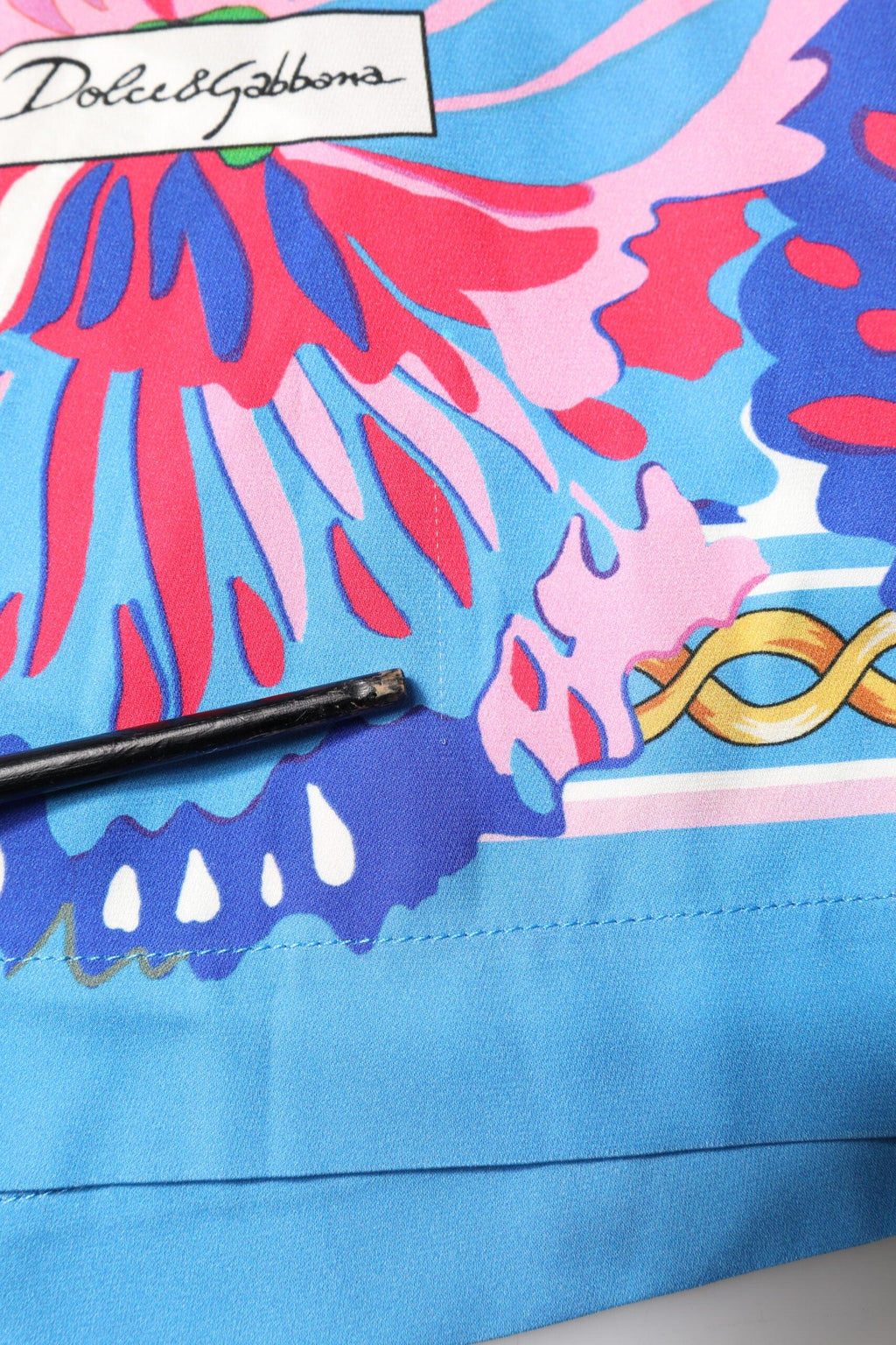 Dolce & Gabbana Multicolor Floral Printed Tunic Blouse Top - Zeiniez