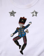Dolce & Gabbana White Cotton Sequin Embellished Top T-shirt - Zeiniez