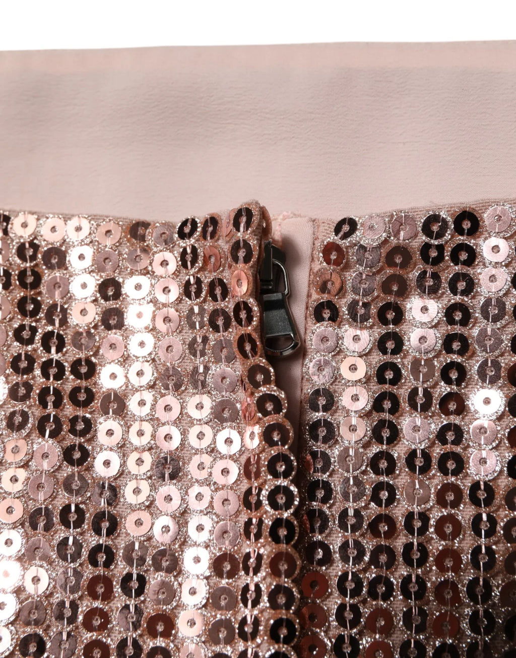 Dolce & Gabbana Pink Sequined Nylon Sleeveless Cropped Top - Zeiniez