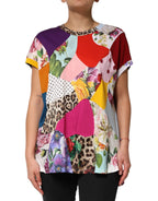 Dolce & Gabbana Multicolor Patchwork Cotton Silk Blouse Top - Zeiniez