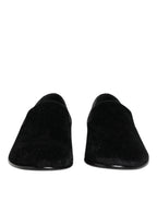 Dolce & Gabbana Black Jacquard Loafers Formal Men Dress Shoes - Zeiniez