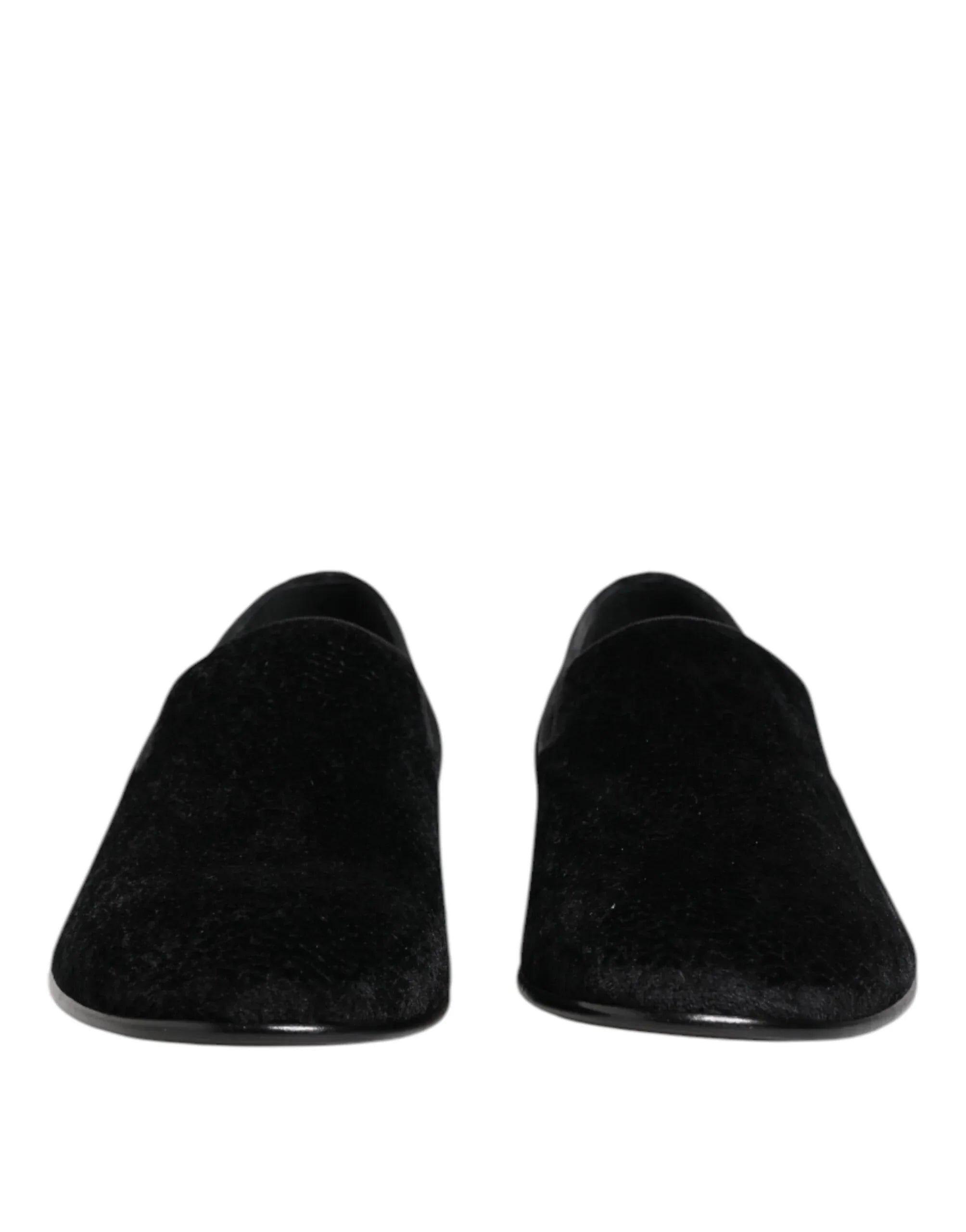 Dolce & Gabbana Black Jacquard Loafers Formal Men Dress Shoes - Zeiniez