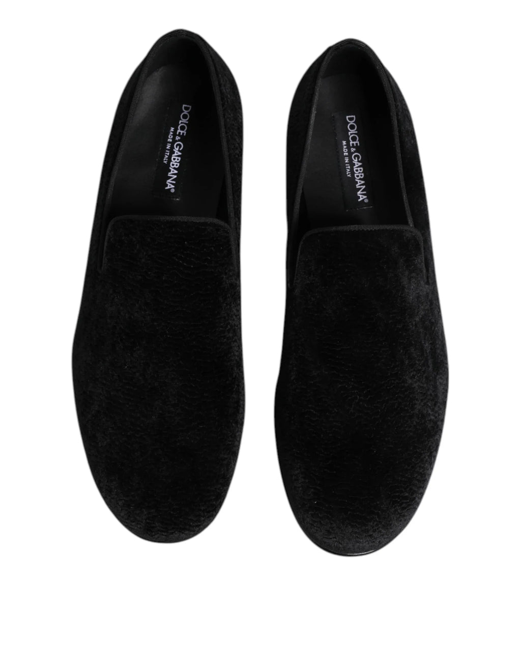 Dolce & Gabbana Black Jacquard Loafers Formal Men Dress Shoes - Zeiniez