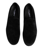 Dolce & Gabbana Black Jacquard Loafers Formal Men Dress Shoes - Zeiniez